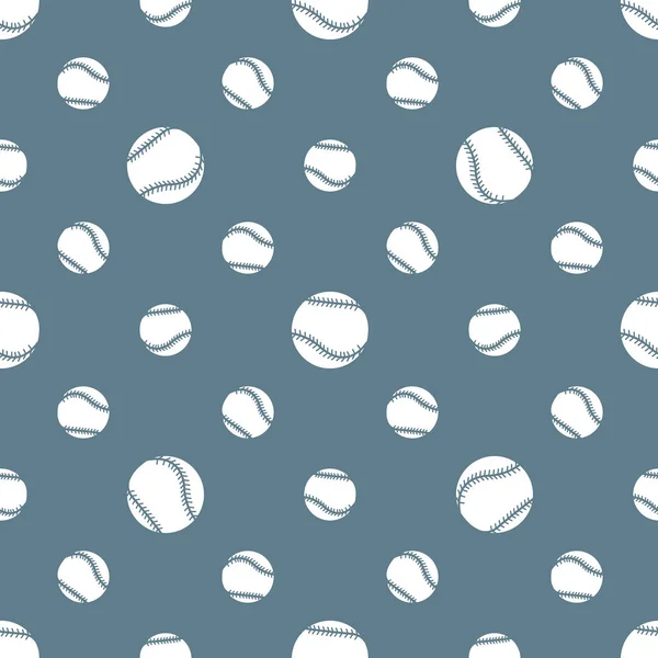 Modèle sans couture de sports vectoriels avec balles de baseball — Image vectorielle