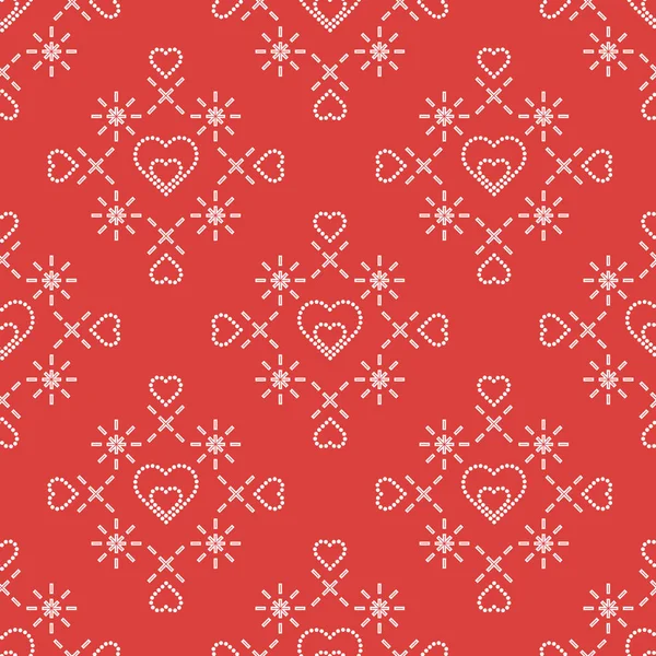 Seamless pattern with hearts. Valentine's Day — Stock Vector