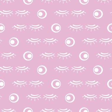 Vektör kirpik ile seamless modeli. Makyaj