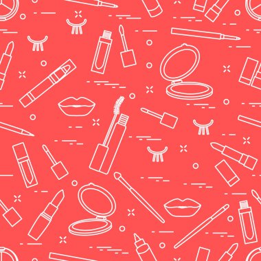 Desen kirpik dudaklar Dekoratif kozmetik makyaj