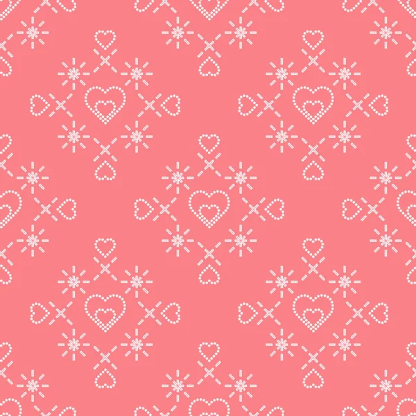 Seamless pattern with hearts. Valentine's Day — Stock Vector