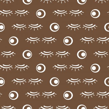 Vektör kirpik ile seamless modeli. Makyaj