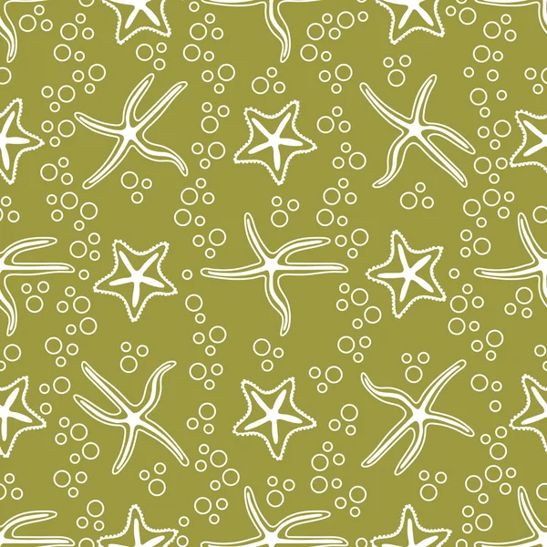 Deniz yıldızı ile vektör seamless modeli.