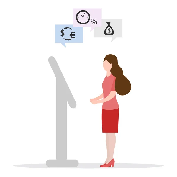 Kadın banka işlemleri finans hizmetlerini seçti