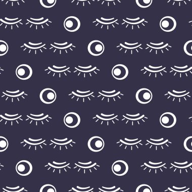 Vektör kirpik ile seamless modeli. Makyaj