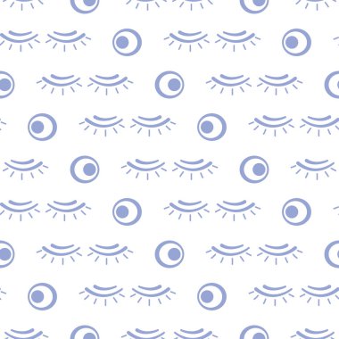 Vektör kirpik ile seamless modeli. Makyaj