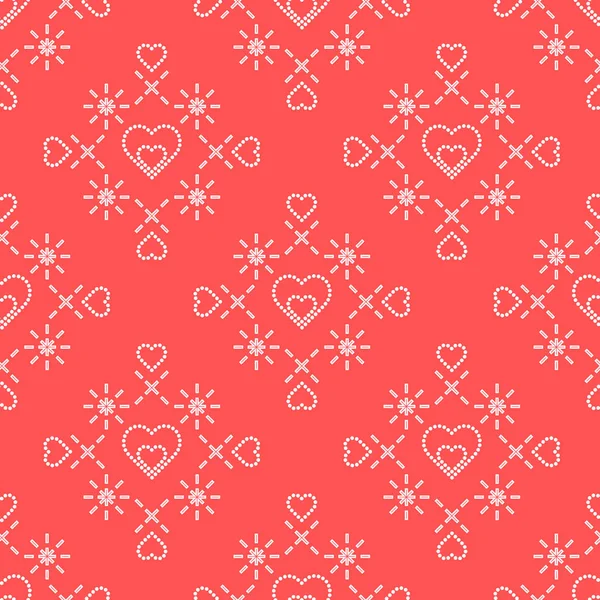 Seamless pattern with hearts. Valentine's Day — Stock Vector