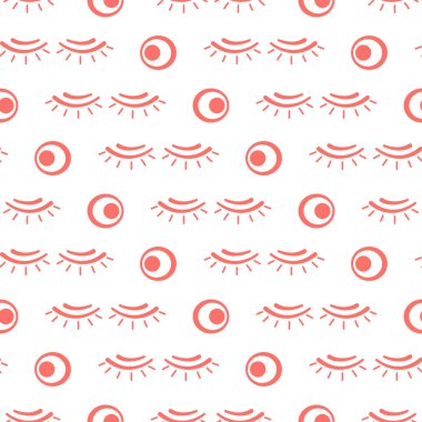 Vektör kirpik ile seamless modeli. Makyaj