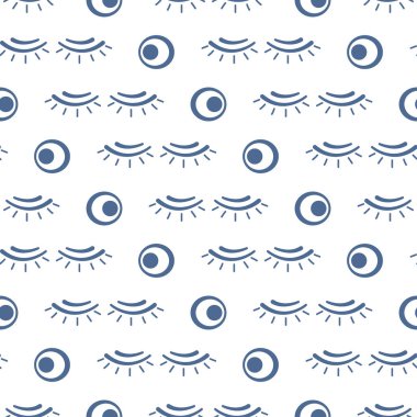 Vektör kirpik ile seamless modeli. Makyaj