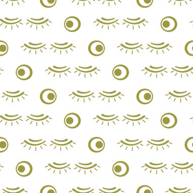 Vektör kirpik ile seamless modeli. Makyaj