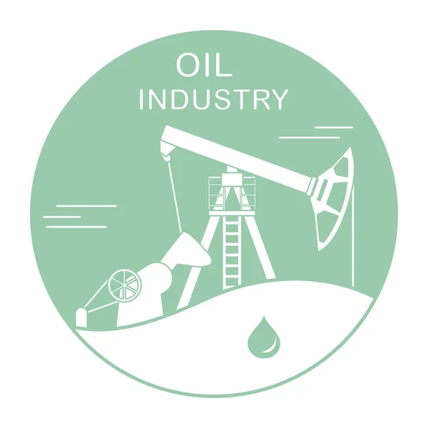 Équipement de l'industrie pétrolière Pumpjack Vector — Image vectorielle