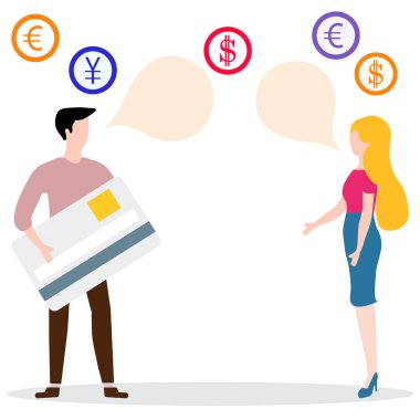 İnsanlar, banka kartı, bayan asistan. Finans, banka