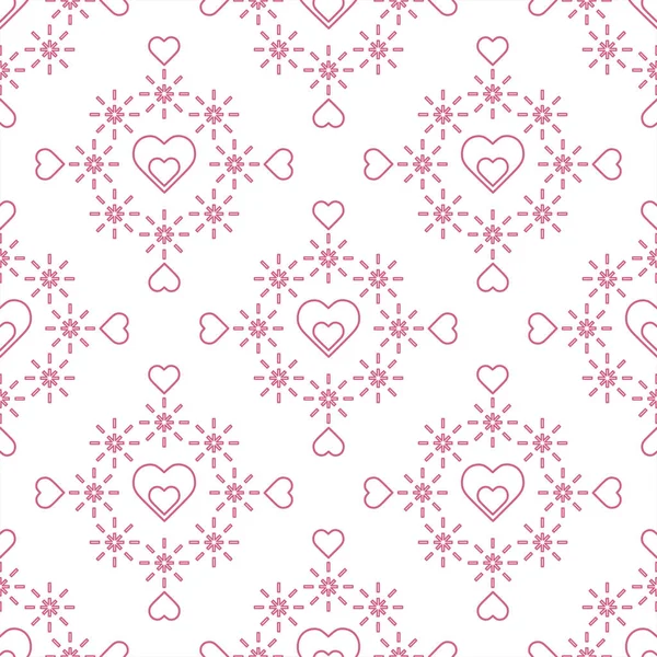 Seamless pattern with hearts. Valentine's Day — Stock Vector