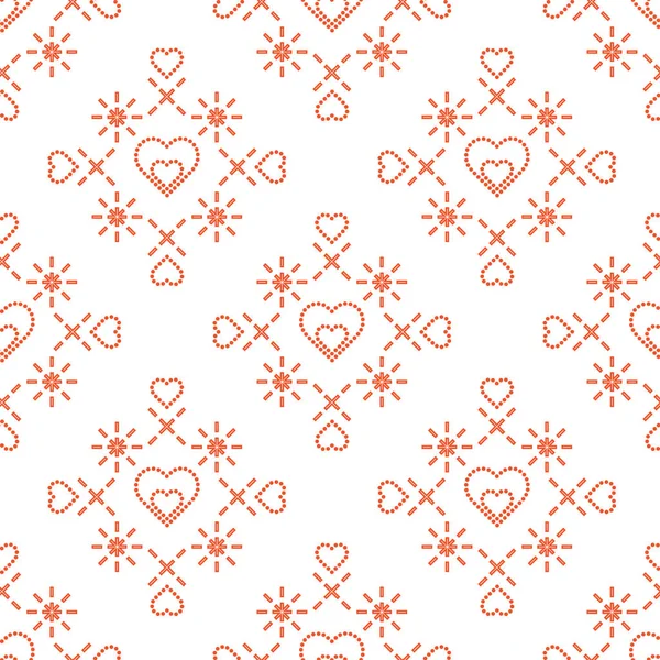 Seamless pattern with hearts. Valentine's Day — Stock Vector