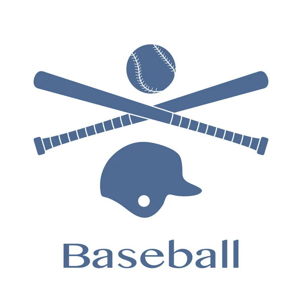Бейсбольні кажани, м'яч, шолом. Векторні ілюстрації — стоковий вектор
