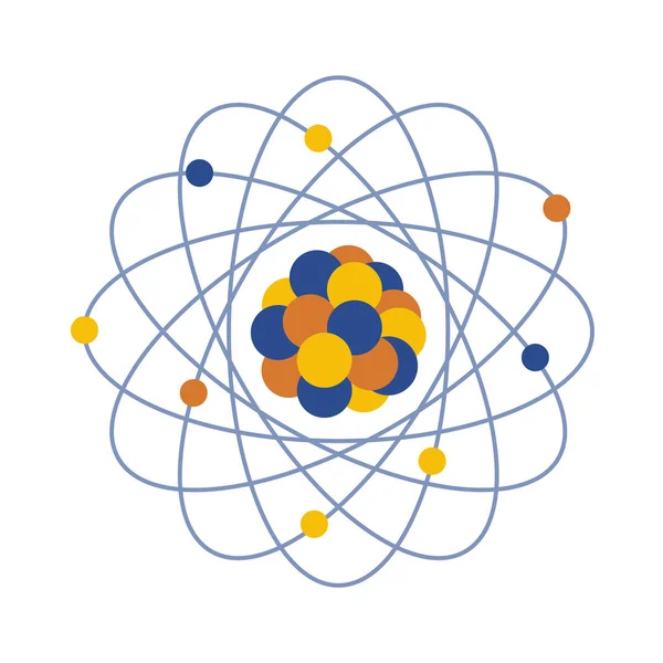 Atomstruktur. Wissenschaftstag. Bildung. nuklear — Stockvektor