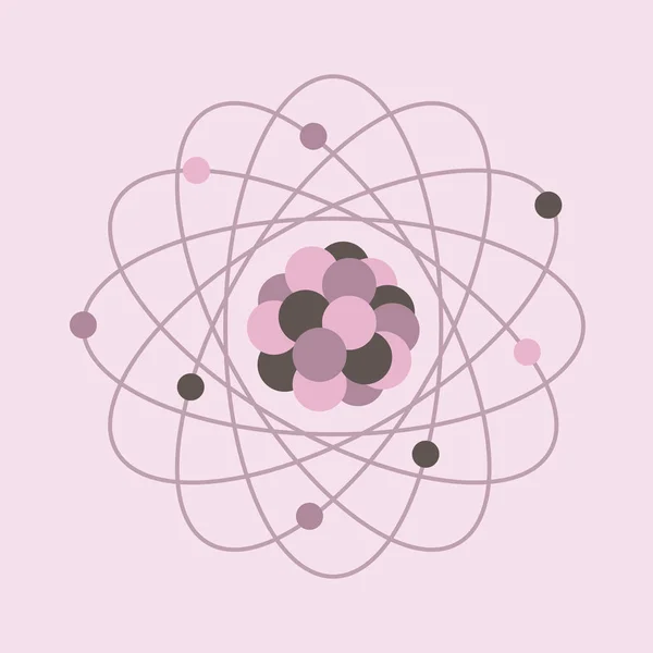 Estructura atómica. Día de la ciencia. Educación. Energía nuclear — Archivo Imágenes Vectoriales