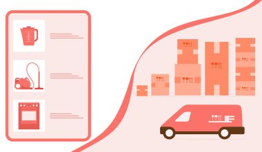 Sipariş malları online Depo teslimat Online mağaza