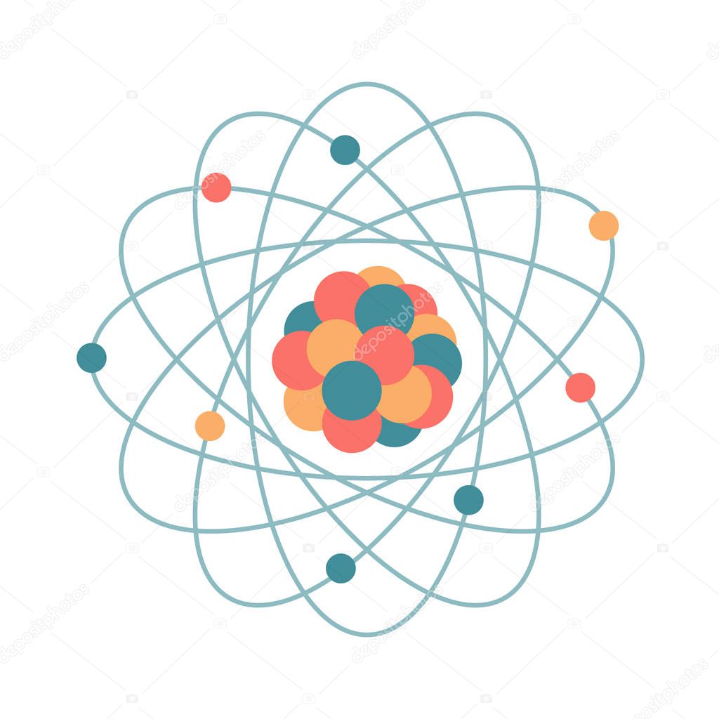 Atom structure. Science day. Education. Nuclear