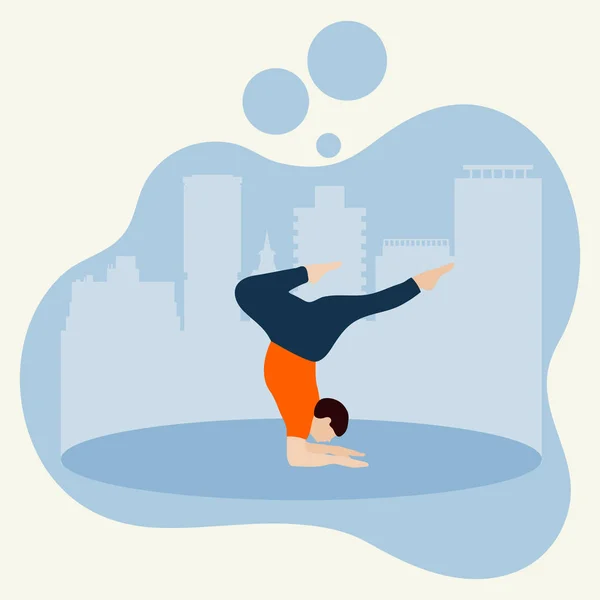 Menschen Sport Yoga Webseite gesunder Lebensstil — Stockvektor