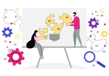 Ekip çalışması işbirliği ortaklığı. İş konsepti