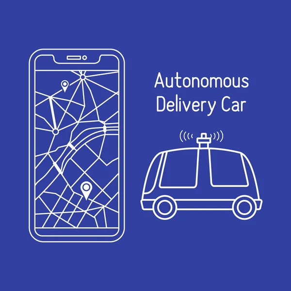Autonomous delivery car Navigation remote control