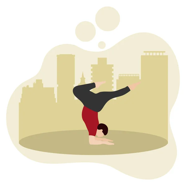 Gente deporte yoga sitio web Vida sana — Vector de stock