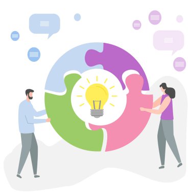 Ekip çalışması işbirliği ortaklığı. İş konsepti