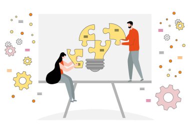 Ekip çalışması işbirliği ortaklığı. İş konsepti