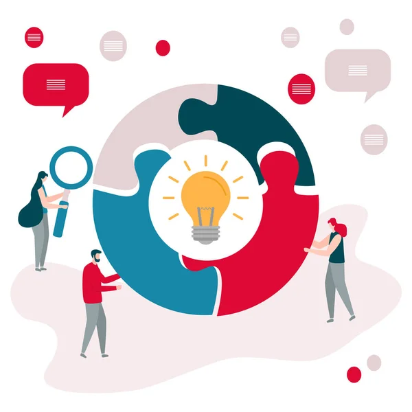 Ekip çalışması işbirliği ortaklığı. İş konsepti