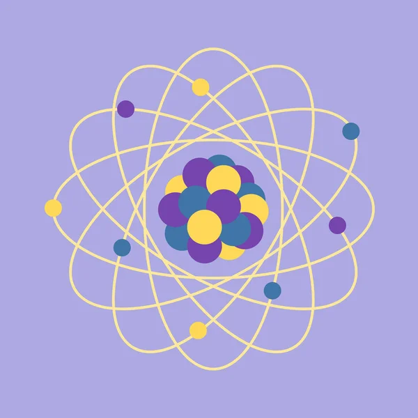 Atomstruktur. Wissenschaftstag. Bildung. nuklear — Stockvektor