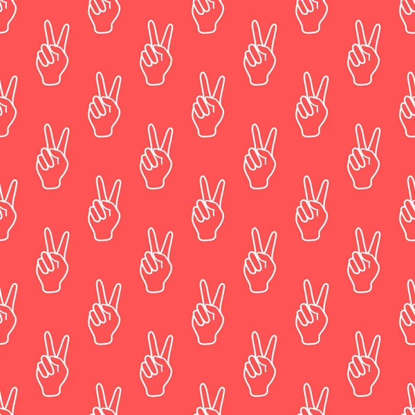 Zafer işareti olan desen. Elin hareketi.