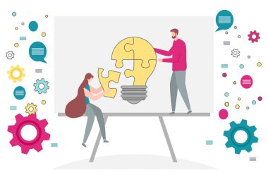 Ekip çalışması işbirliği ortaklığı. İş konsepti