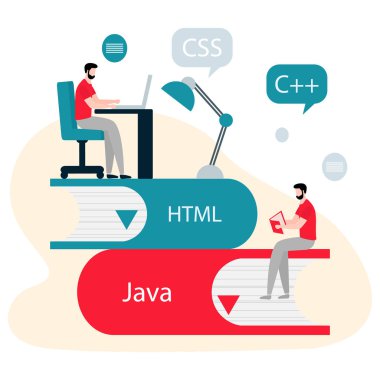 İnsanlar, kitaplar. Öğrenme programlama dilleri