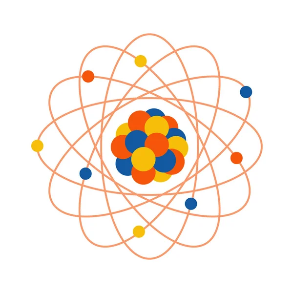 Atom yapısı. Bilim günü. Eğitim. Nükleer — Stok Vektör