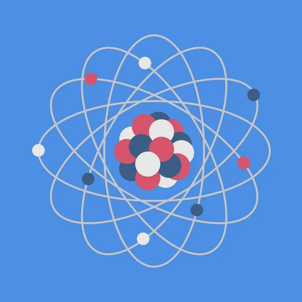 Atom yapısı. Bilim günü. Eğitim. Nükleer — Stok Vektör