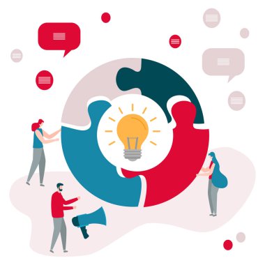 Ekip çalışması işbirliği ortaklığı. İş konsepti