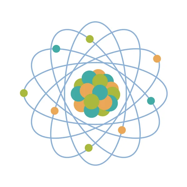 Struktura atomu. Vědecký den. Vzdělávání. Jaderné — Stockový vektor