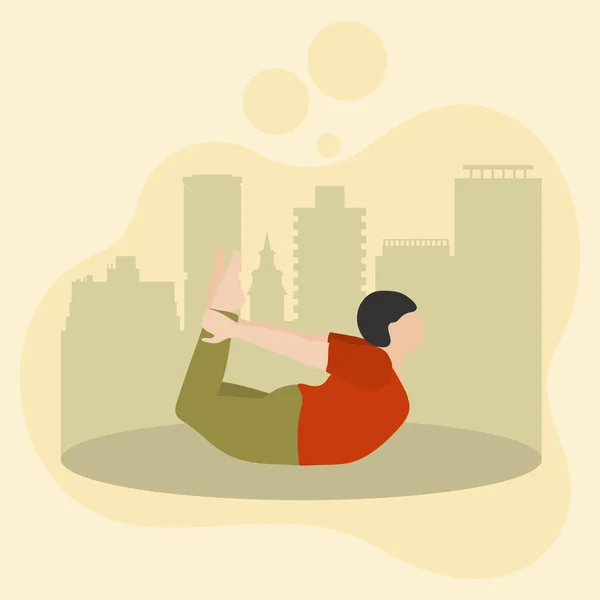 Personnes site de yoga sportif Mode de vie sain — Image vectorielle