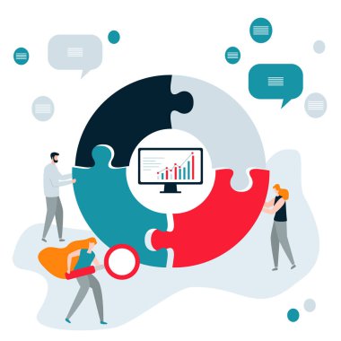 Ekip çalışması işbirliği ortaklığı. İş konsepti