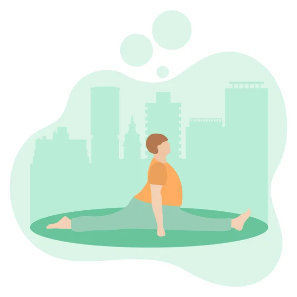 Persone sport yoga sito web stile di vita sano — Vettoriale Stock