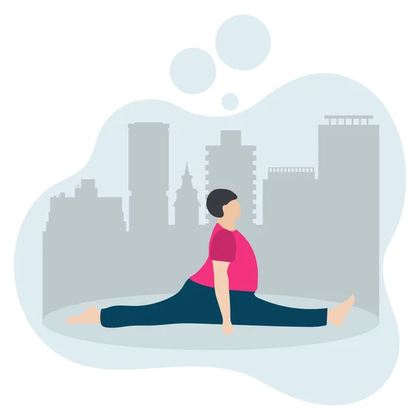 Menschen Sport Yoga Webseite gesunder Lebensstil — Stockvektor