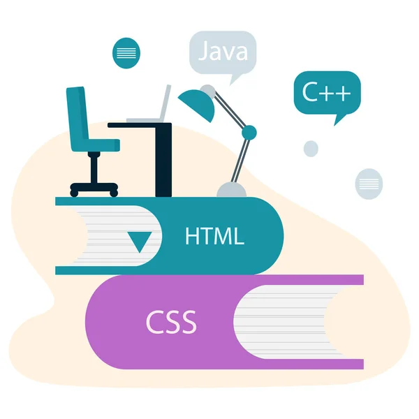 People, books. Learning programming languages Stock Vector by ...
