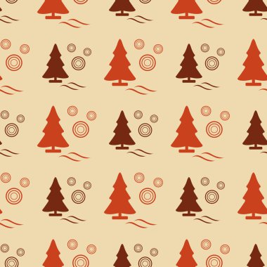 Yeni yıl 2020 dikişsiz desen Noel ağaçları