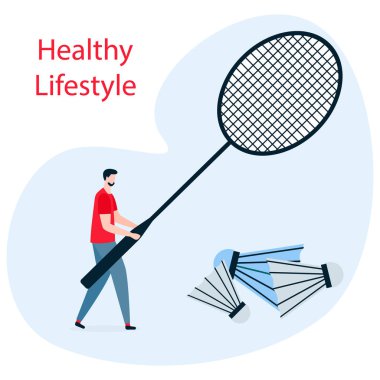 Millet, badminton. Sport Fitness Sağlıklı yaşam tarzı