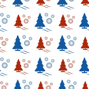 Yeni yıl 2020 dikişsiz desen Noel ağaçları