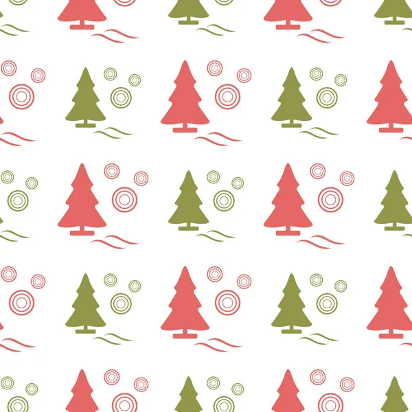 Νέο έτος 2020 χωρίς ραφή μοτίβο χριστουγεννιάτικα δέντρα — Διανυσματικό Αρχείο