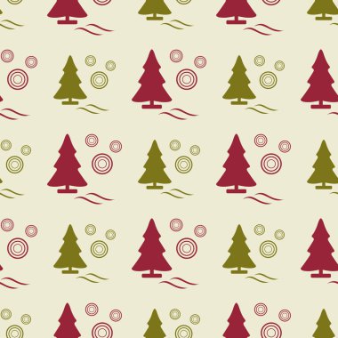 Yeni yıl 2020 dikişsiz desen Noel ağaçları