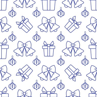 Yeni yıl 2020, Noel vektör sorunsuz desen