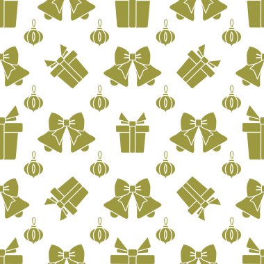 Yeni yıl 2020, Noel vektör sorunsuz desen